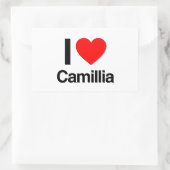 ik hou van camillia rechthoekige sticker (Tas)
