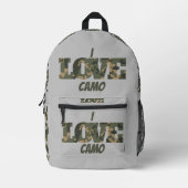 Ik hou van camouflage groen bruin | bedrukte rugzak (Voorkant)
