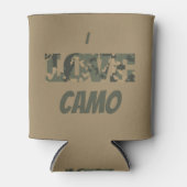 Ik hou van camouflage groen bruin | blikjeskoeler (Voorkant)