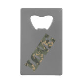 Ik hou van camouflage groen bruin | creditkaart flessenopener (Achterkant)