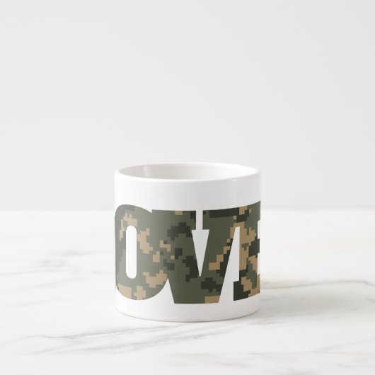 Ik hou van camouflage groen bruin | espresso kop (Voorkant)