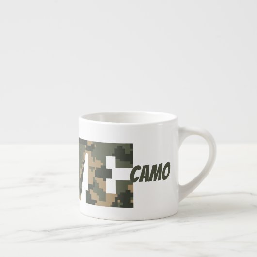 Ik hou van camouflage groen bruin | espresso kop (Rechts)