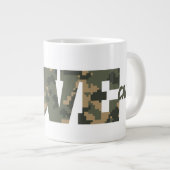 Ik hou van camouflage groen bruin | grote koffiekop (Voorkant rechts)