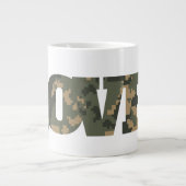Ik hou van camouflage groen bruin | grote koffiekop (Voorkant)