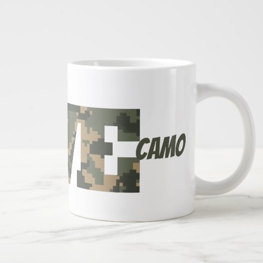 Ik hou van camouflage groen bruin | grote koffiekop (Rechts)