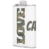 Ik hou van camouflage groen bruin | heupfles (Links)