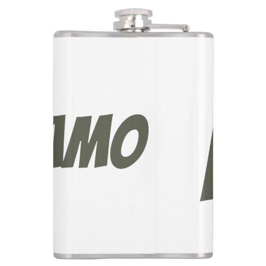 Ik hou van camouflage groen bruin | heupfles (Achterkant)