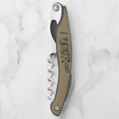 Ik hou van camouflage groen bruin | kurkentrekker (Voorkant)