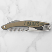 Ik hou van camouflage groen bruin | kurkentrekker (Achterkant)