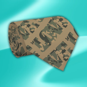 Ik hou van camouflage groen bruin   stropdas