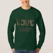 Ik hou van camouflage groen bruin | t-shirt (Voorkant)