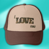 Ik hou van camouflage groen bruin | trucker pet