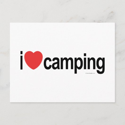 Ik hou van Camping Briefkaart (Voorkant)