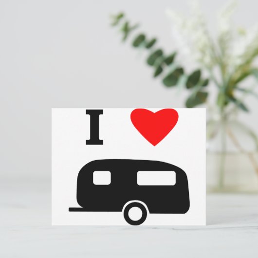 Ik hou van Camping Briefkaart (Staand voorkant)