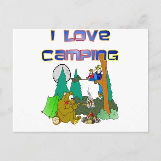 Ik hou van Camping Briefkaart (Voorkant)