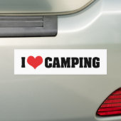 Ik hou van camping Bumpersticker (Op auto)
