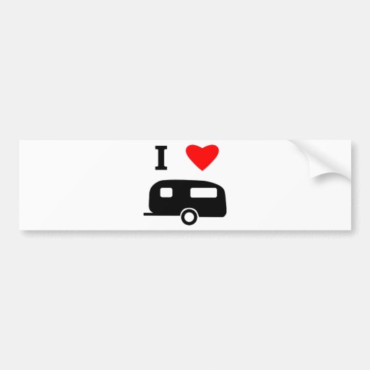 Ik hou van Camping Bumpersticker (Voorkant)
