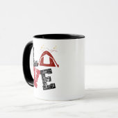 Ik hou van Camping Camper Camp Coffee mok (Voorkant links)