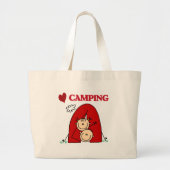 Ik hou van Camping Grote Tote Bag (Voorkant)