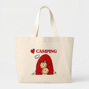 Ik hou van Camping Grote Tote Bag
