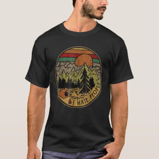 Ik hou van Camping I Hate People Outdoor Funny Vin T-shirt