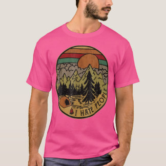 Ik hou van Camping ik haat mensen in de buitenluch T-shirt
