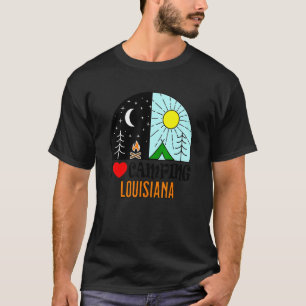 Ik hou van Camping Louisiana America buitenshuis N T-shirt