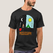 Ik hou van Camping Mississippi America Outdoor Nat T-shirt (Voorkant)