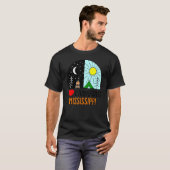 Ik hou van Camping Mississippi America Outdoor Nat T-shirt (Voorkant volledig)