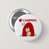 Ik hou van Camping Ronde Button 5,7 Cm (Voorkant /achterkant)