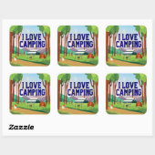Ik hou van Camping Stickers (Vel)