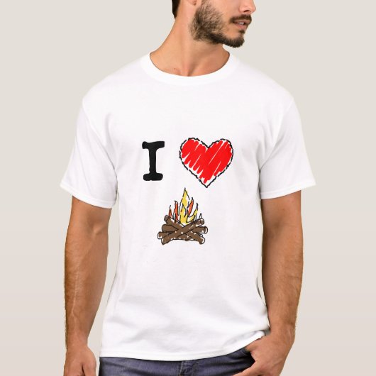 Ik hou van Camping T-shirt (Voorkant)