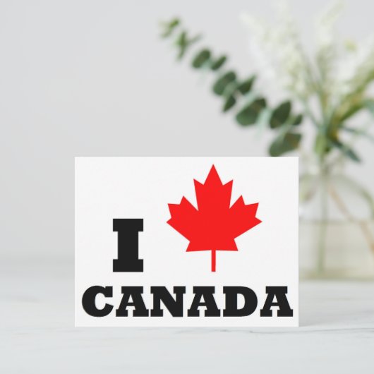 Ik hou van Canada Briefkaart (Staand voorkant)