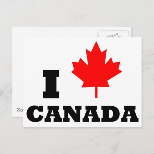 Ik hou van Canada Briefkaart (Voorkant / Achterkant)