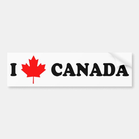Ik hou van Canada Bumpersticker (Voorkant)