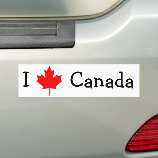 Ik hou van Canada Bumpersticker (Op auto)