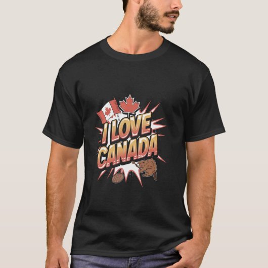 Ik hou van Canada Canadees T-shirt (Voorkant)