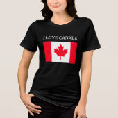 Ik hou van Canada. Canadese vlag. Tri-Blend Shirt (Voorkant)