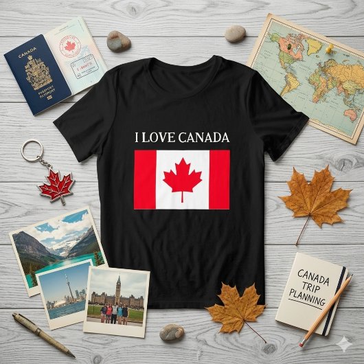 Ik hou van Canada. Canadese vlag. Tri-Blend Shirt