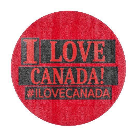 "Ik hou van CANADA" Cute Expression Design Nu kope Snijplank (Voorkant)