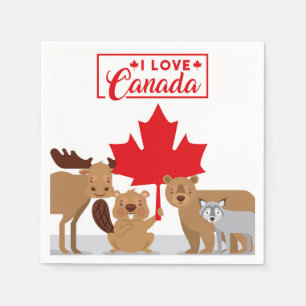 Ik hou van Canada Eland Bever Beer Wolf Canada D Servet