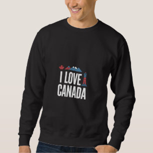 Ik hou van Canada Esdoornblad Bergen Vuurtoren Trui