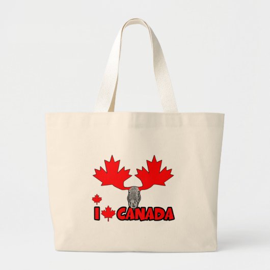 Ik hou van Canada Grote Tote Bag (Voorkant)