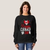 Ik hou van Canada Happy Canada Day 5 Trui (Voorkant volledig)