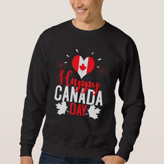 Ik hou van Canada Happy Canada Day 5 Trui (Voorkant)