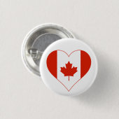 Ik hou van Canada hart Ronde Button 3,2 Cm (Voorkant /achterkant)