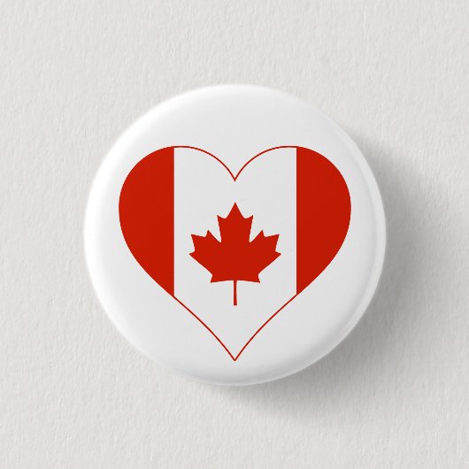 Ik hou van Canada hart Ronde Button 3,2 Cm (Voorkant)