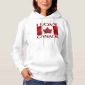 Ik hou van Canada Hoodie Women's Canada Hoodie Jac (Voorkant)
