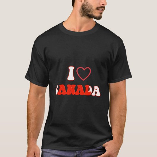 Ik hou van Canada I Heart Canald een grappig Gezeg T-shirt (Voorkant)