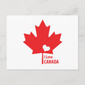 Ik hou van Canada Maple Leaf Briefkaart (Voorkant)